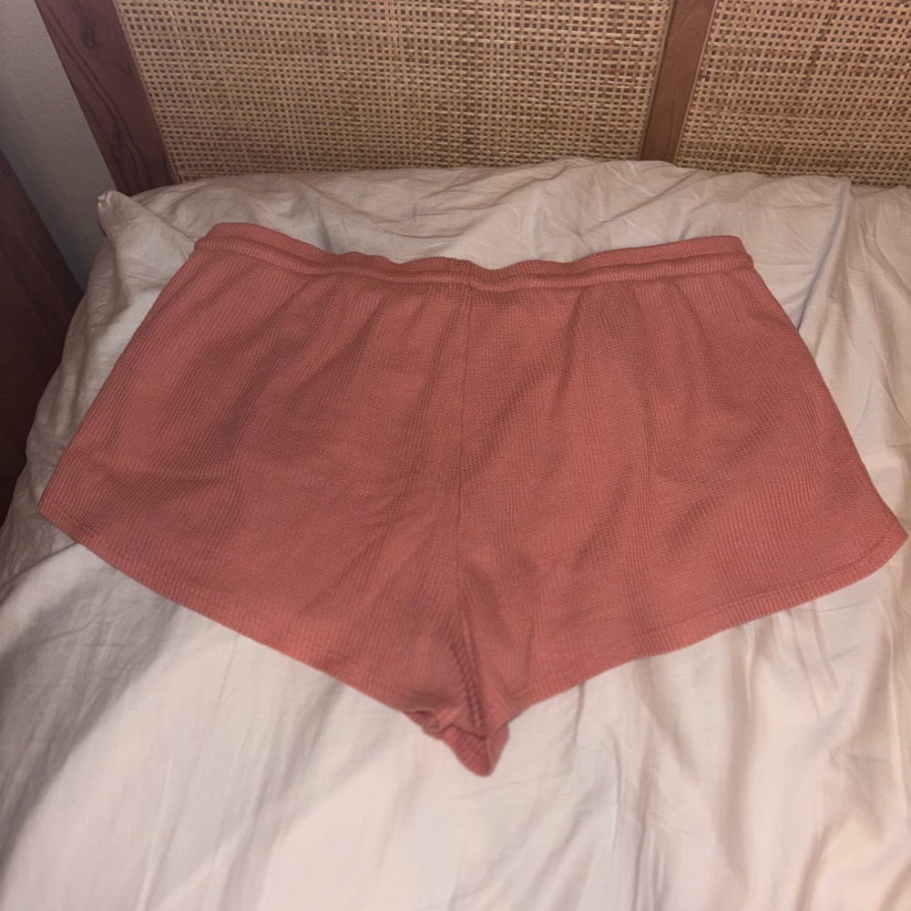 Colsie PJ Set: Waffle-Knit Long Sleeve and Shorts - Picture 6 of 7